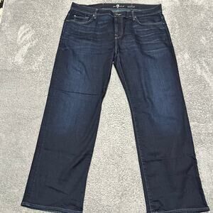 7 For All Mankind Jeans Mens 38 (39x30) Austyn Relaxed Straight Dark Wash